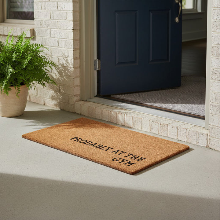 Probably at the Gym Doormat