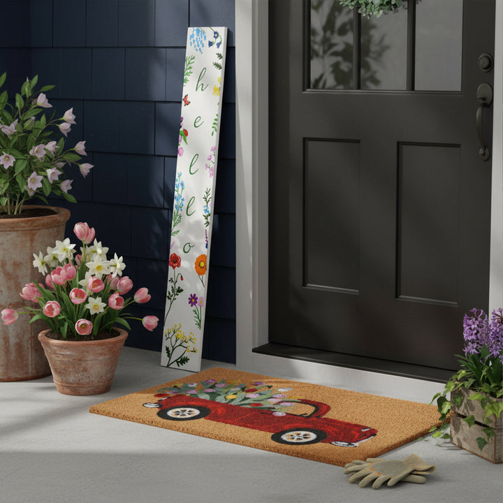 Cottage Meadow Hello Porch Leaner