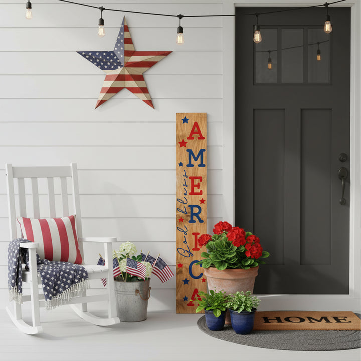 God Bless America Porch leaner