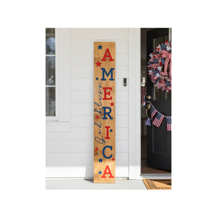 God Bless America Porch leaner