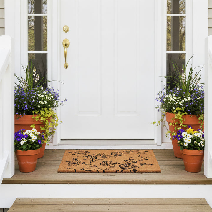 Midnight Blossoms Doormat
