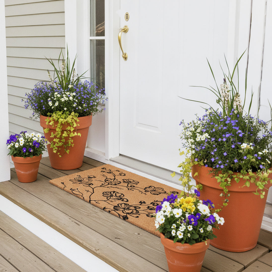 Midnight Blossoms Doormat
