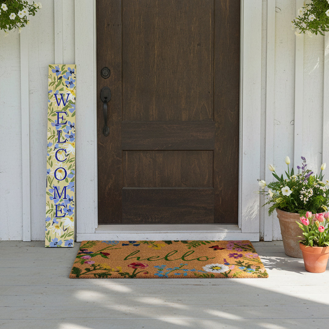 Blooming Meadow Blue Welcome Porch Leaner