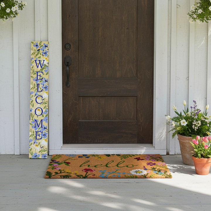 Blooming Meadow Blue Welcome Porch Leaner