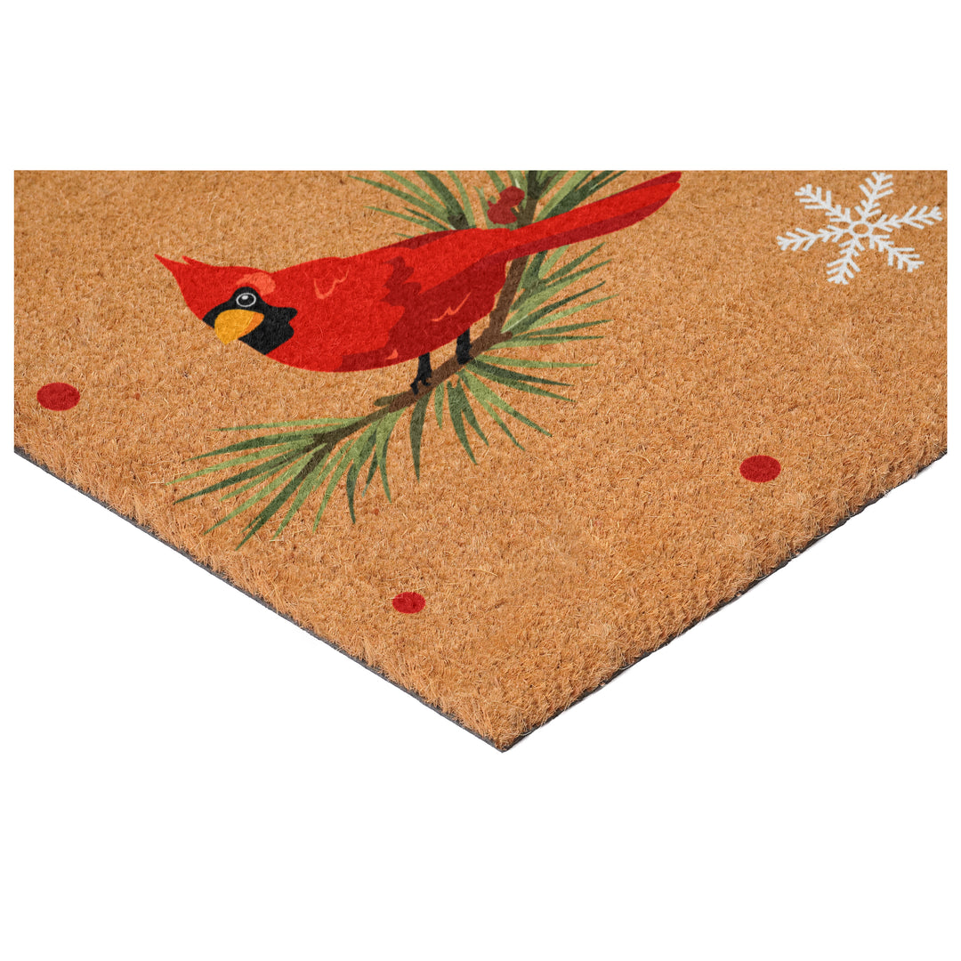 Winter Cardinals Doormat