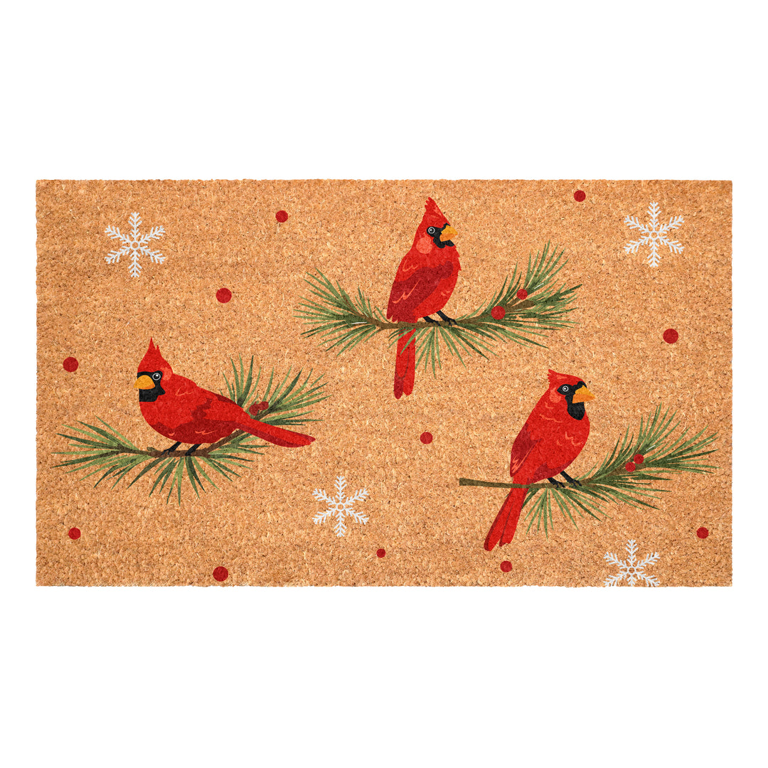 Winter Cardinals Doormat