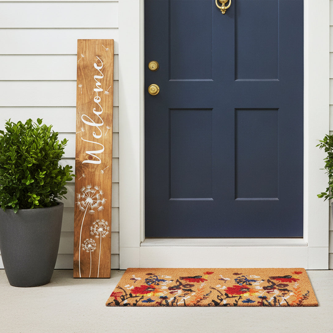 White Dandelion Welcome Porch Leaner