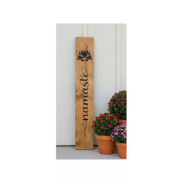 Lotus Blossom Namaste Porch Leaner