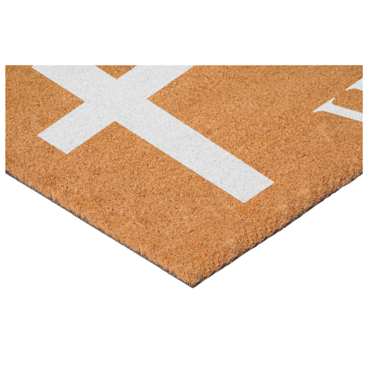White Cross Welcome Doormat