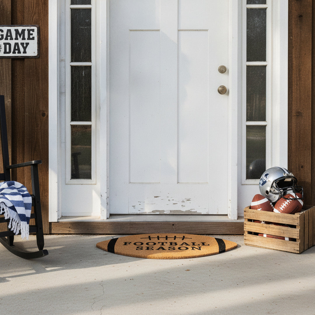 Football Season shape Doormat