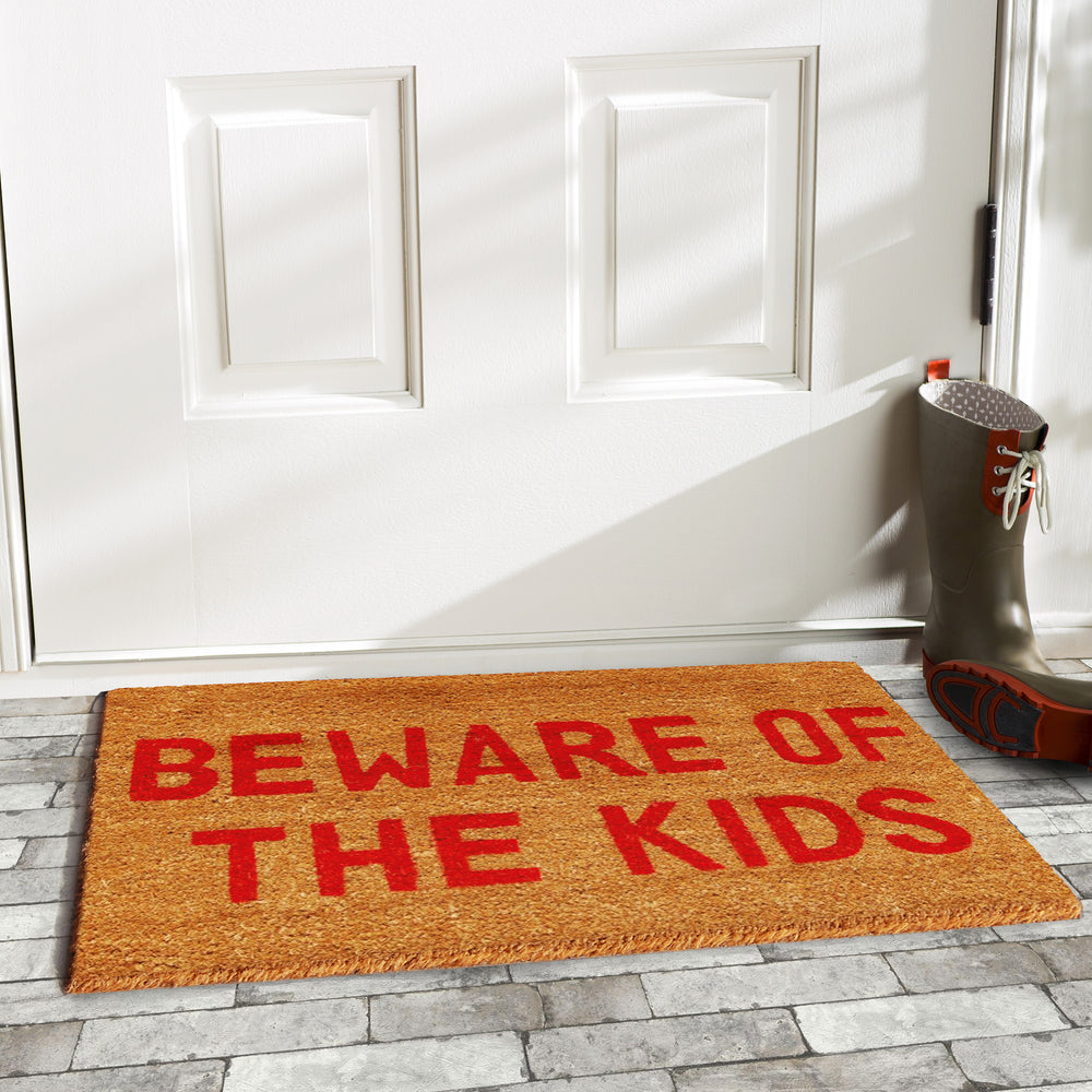 Beware of the Kids Doormat 17"x29"
