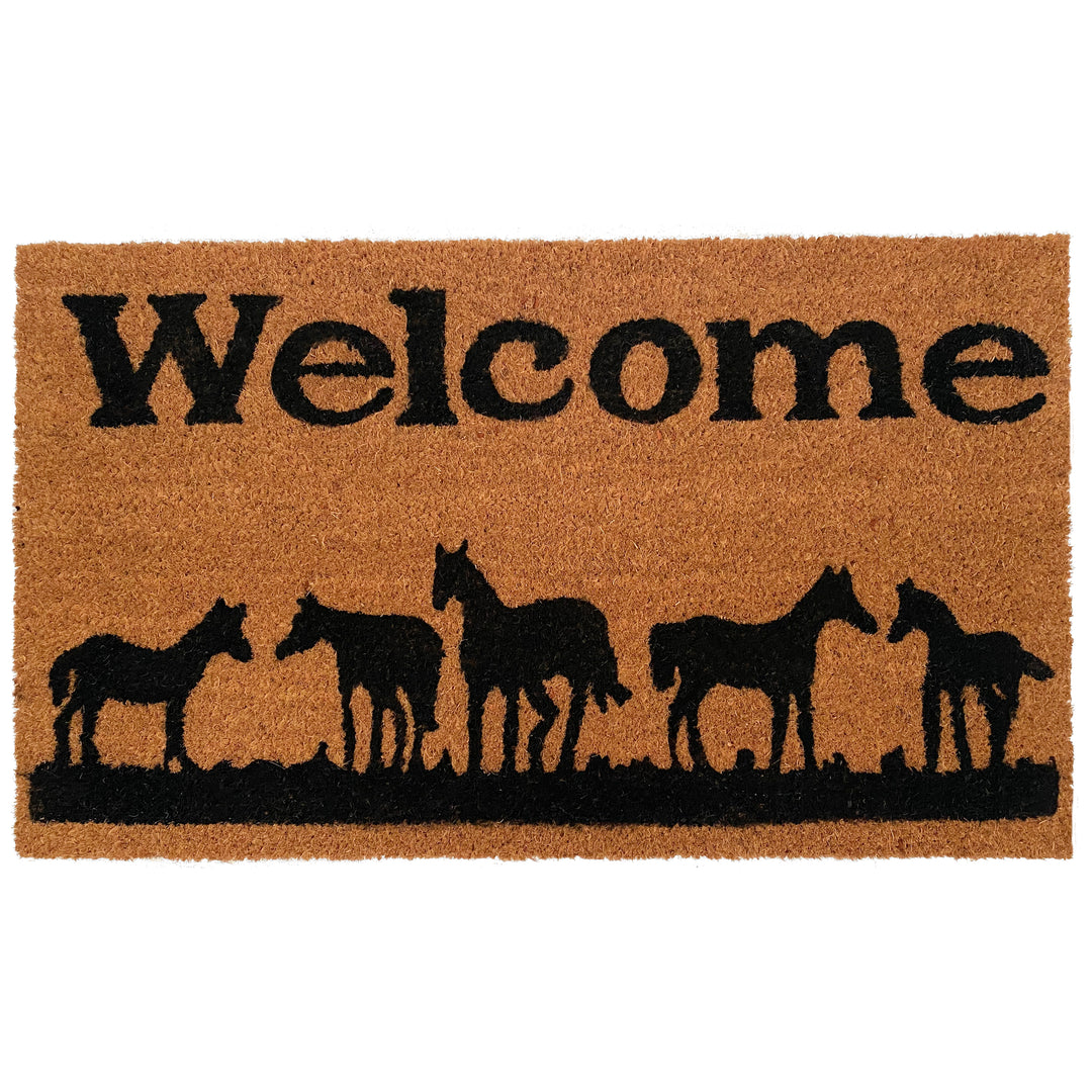 Horses Welcome Doormat 17"x29"