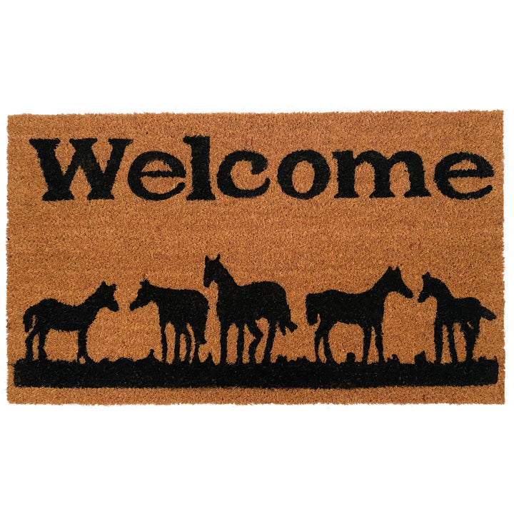 Horses Welcome Doormat 17"x29"