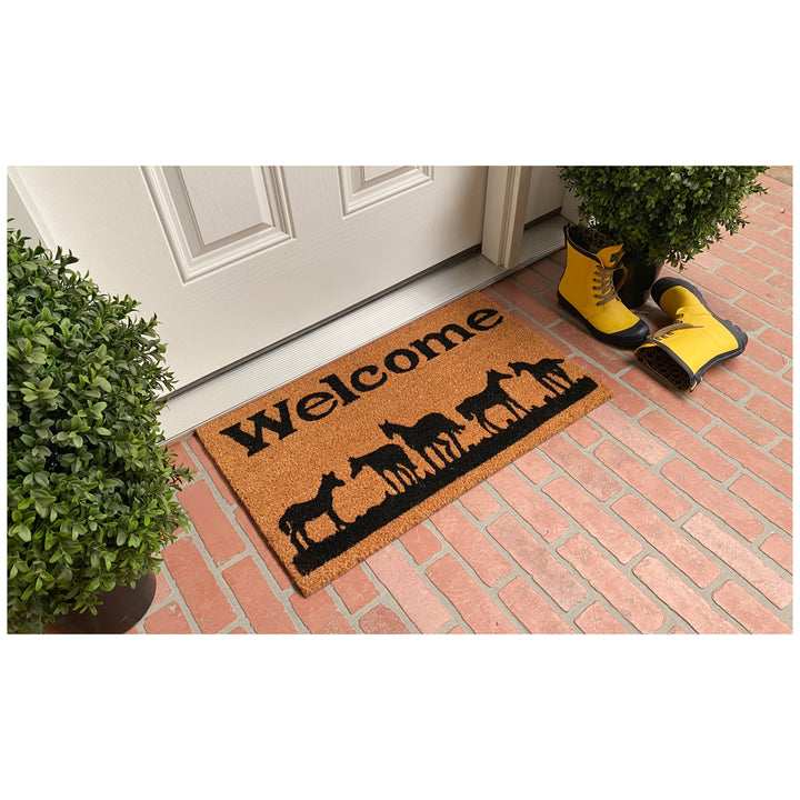 Horses Welcome Doormat 24"x36"