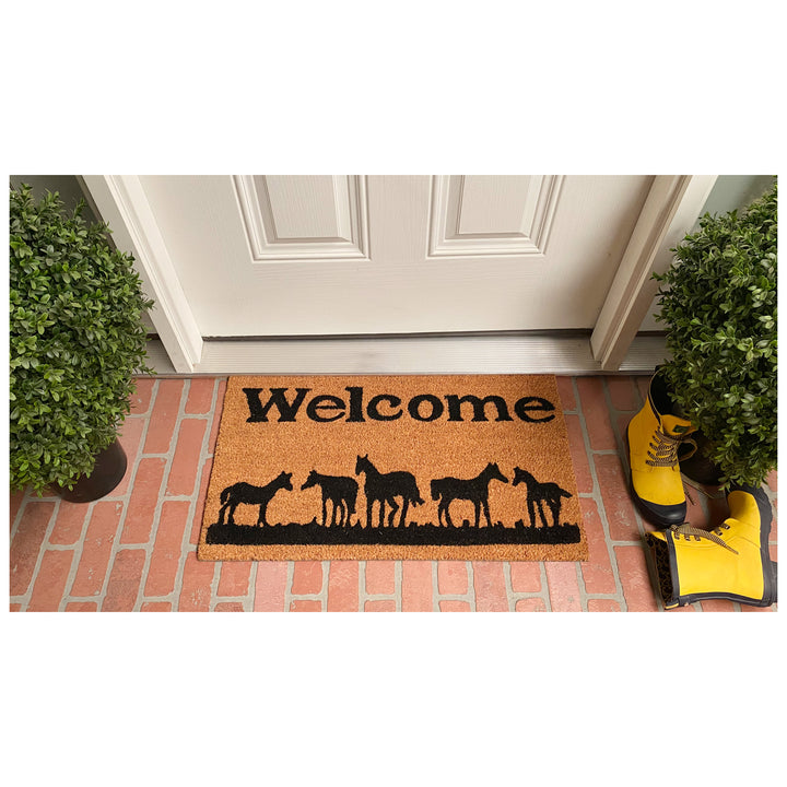 Horses Welcome Doormat 24"x36"