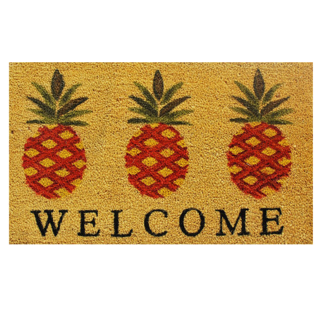Pineapple Welcome Doormat 17"x29"