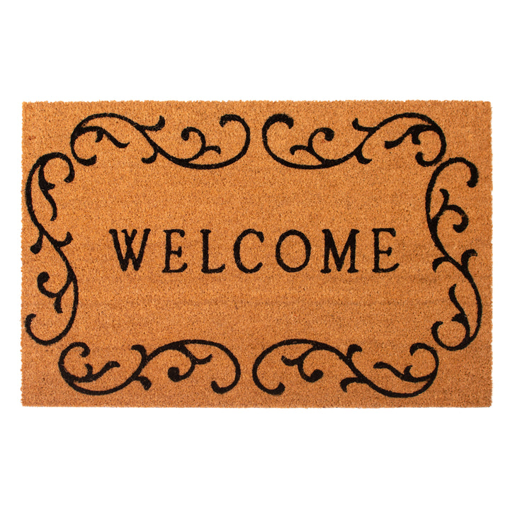 Welcome Curlicue Doormat 17"x29"