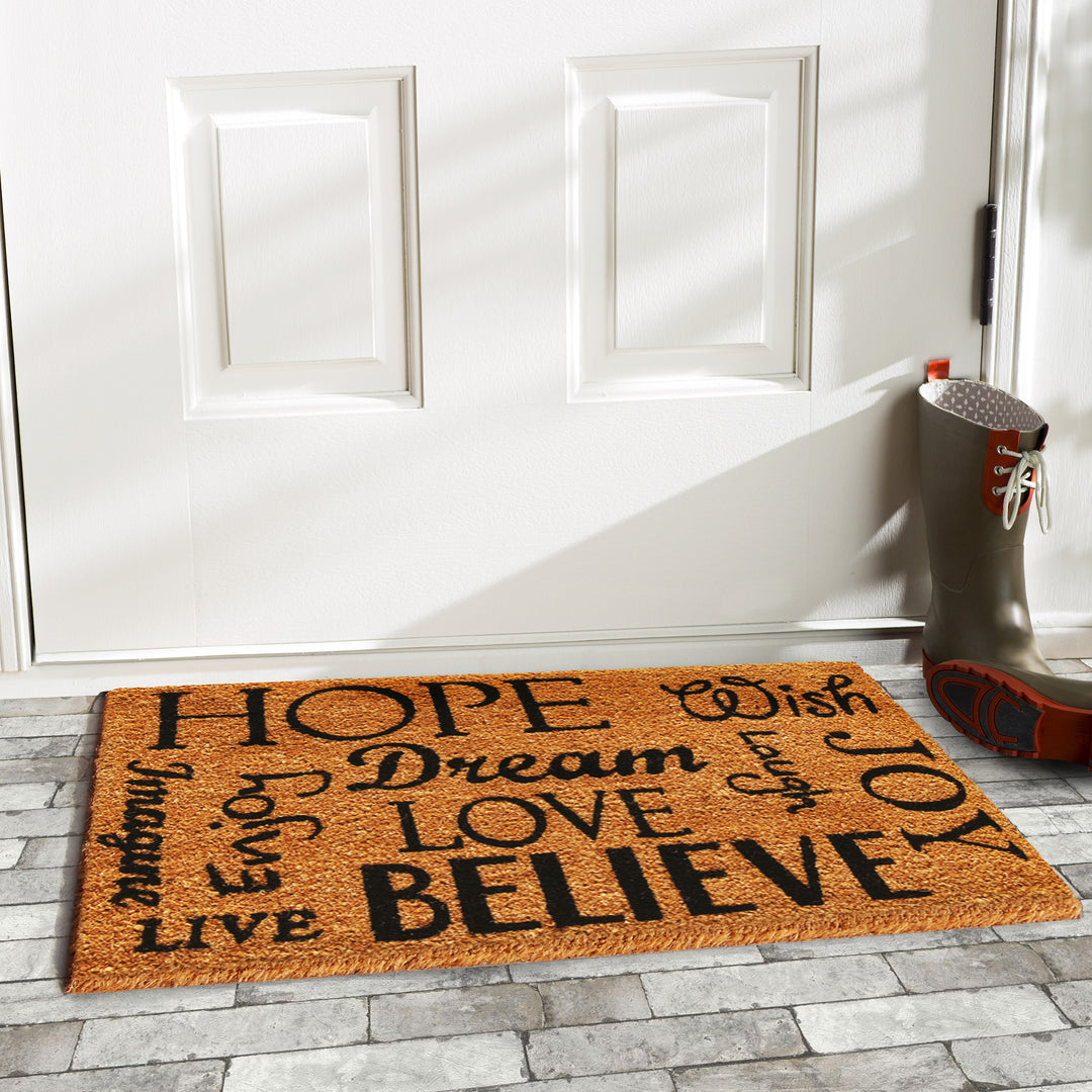 Hope Dream Believe Doormat 17"x29"