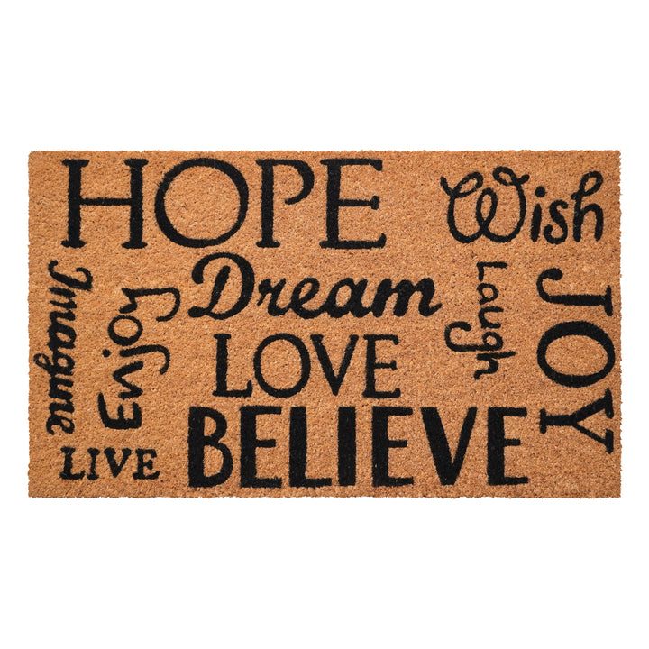 Hope Dream Believe Doormat 17"x29"
