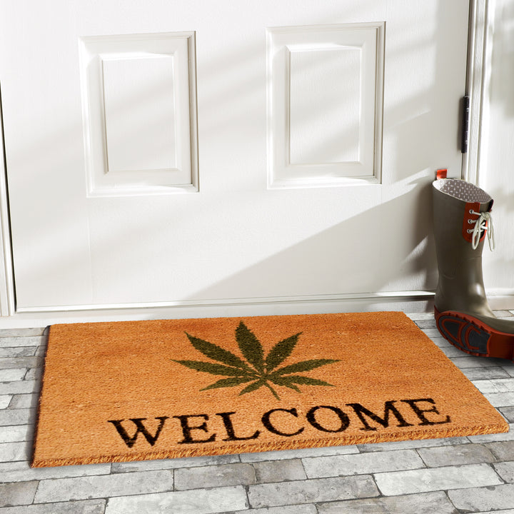 Cannabis Welcome Doormat 17"x29"