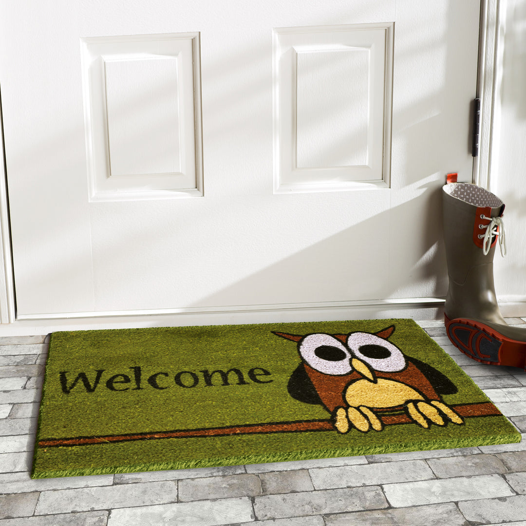 Owl Welcome Doormat 17"x29"