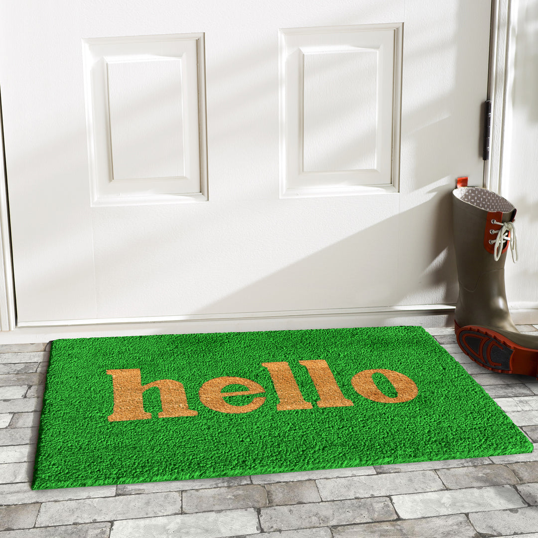 Block Hello Doormat 17"x29"