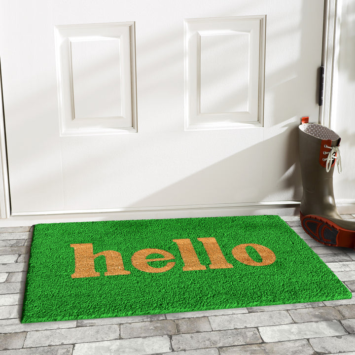Block Hello Doormat 24"x36"
