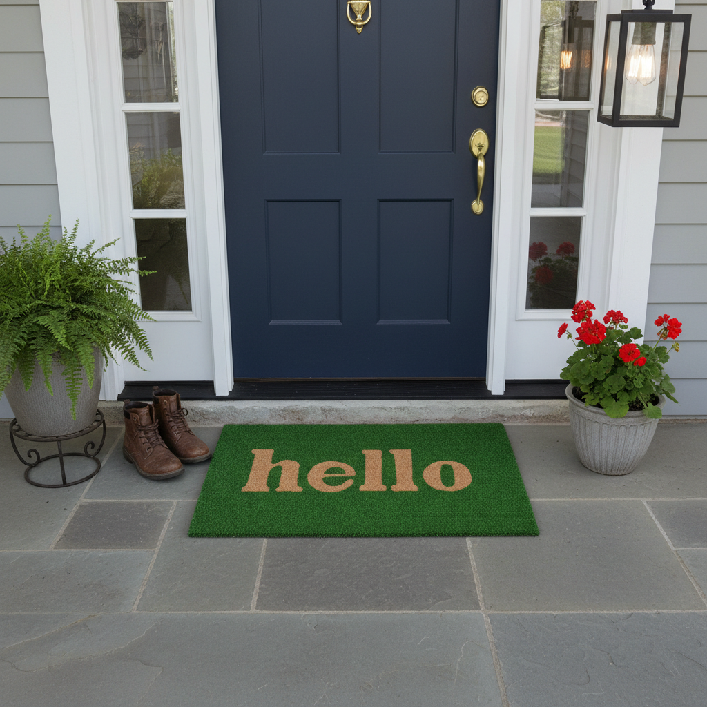 Block Hello Doormat