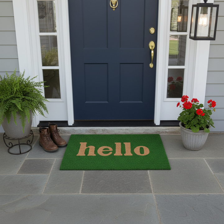 Block Hello Doormat