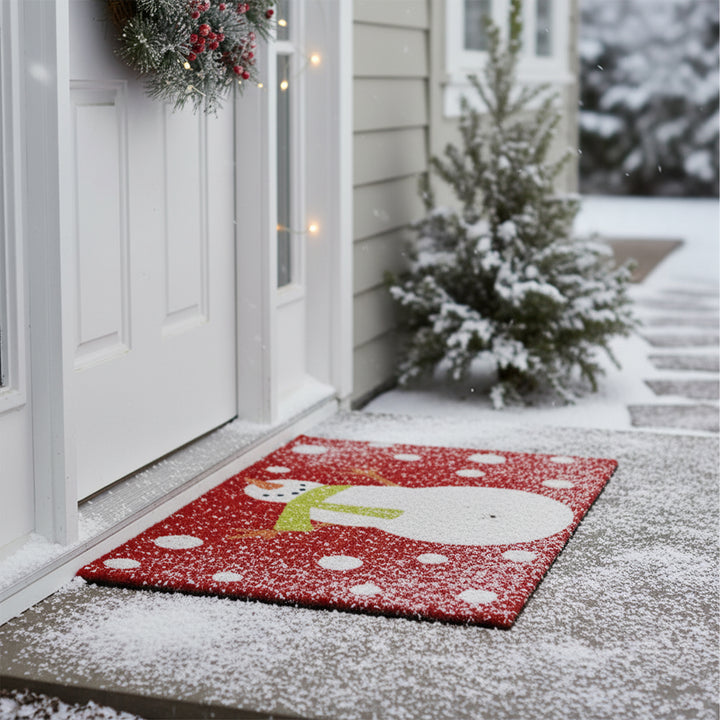 Holiday Snowman Doormat