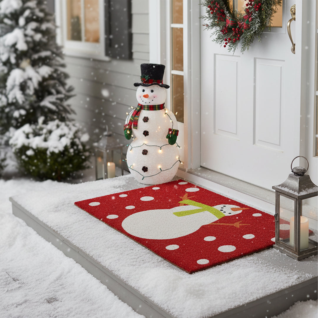 Holiday Snowman Doormat