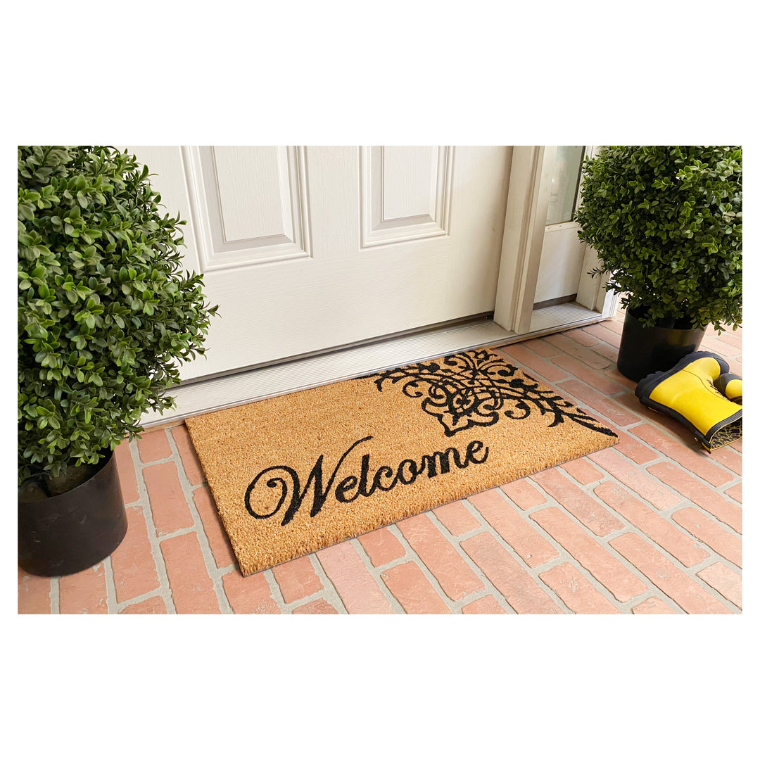 Scroll Welcome Doormat 17"x29"