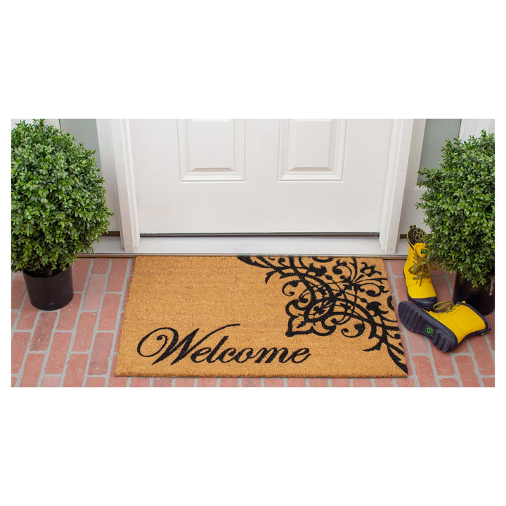 Scroll Welcome Doormat 17"x29"