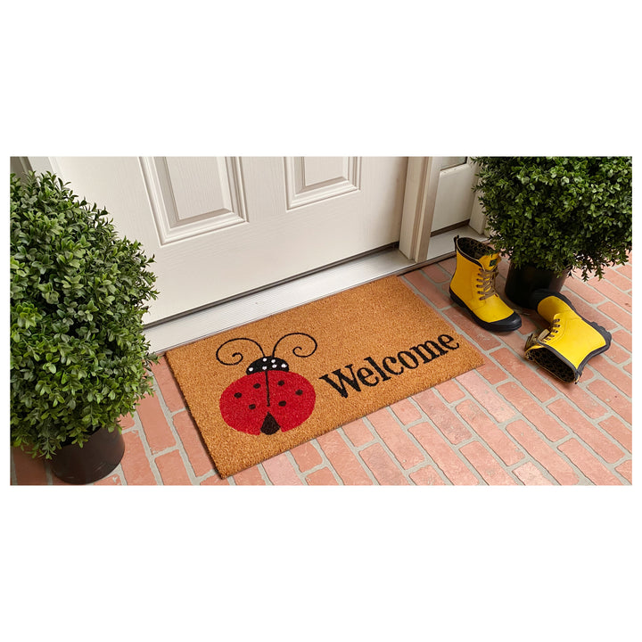 Ladybug Welcome Doormat 17"x29"