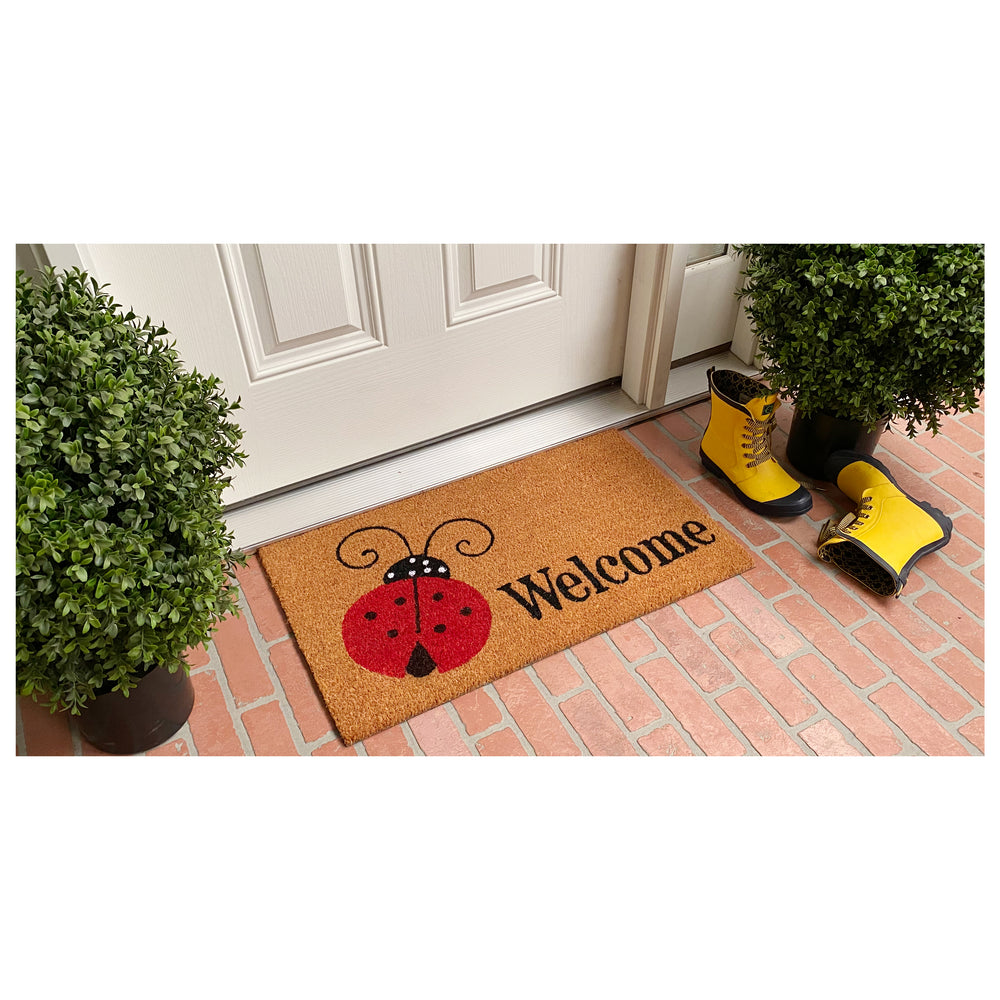 Ladybug Welcome Doormat 17"x29"