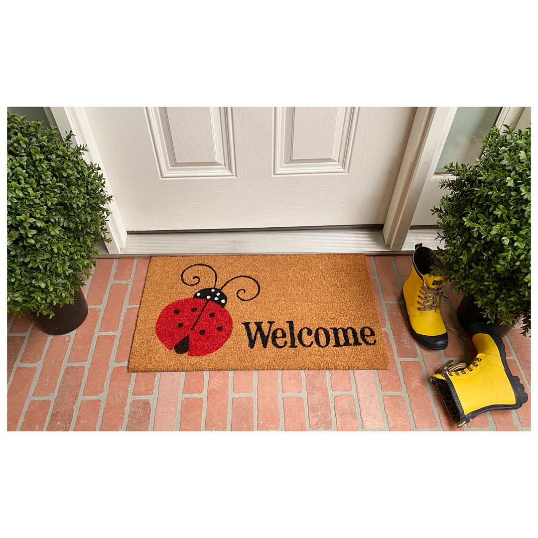 Ladybug Welcome Doormat 17"x29"