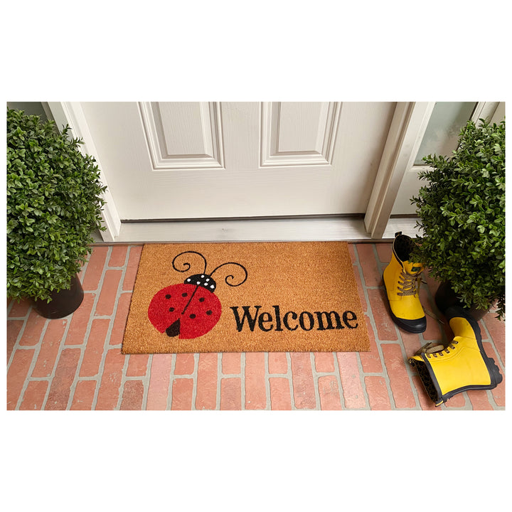 Ladybug Welcome Doormat 17"x29"