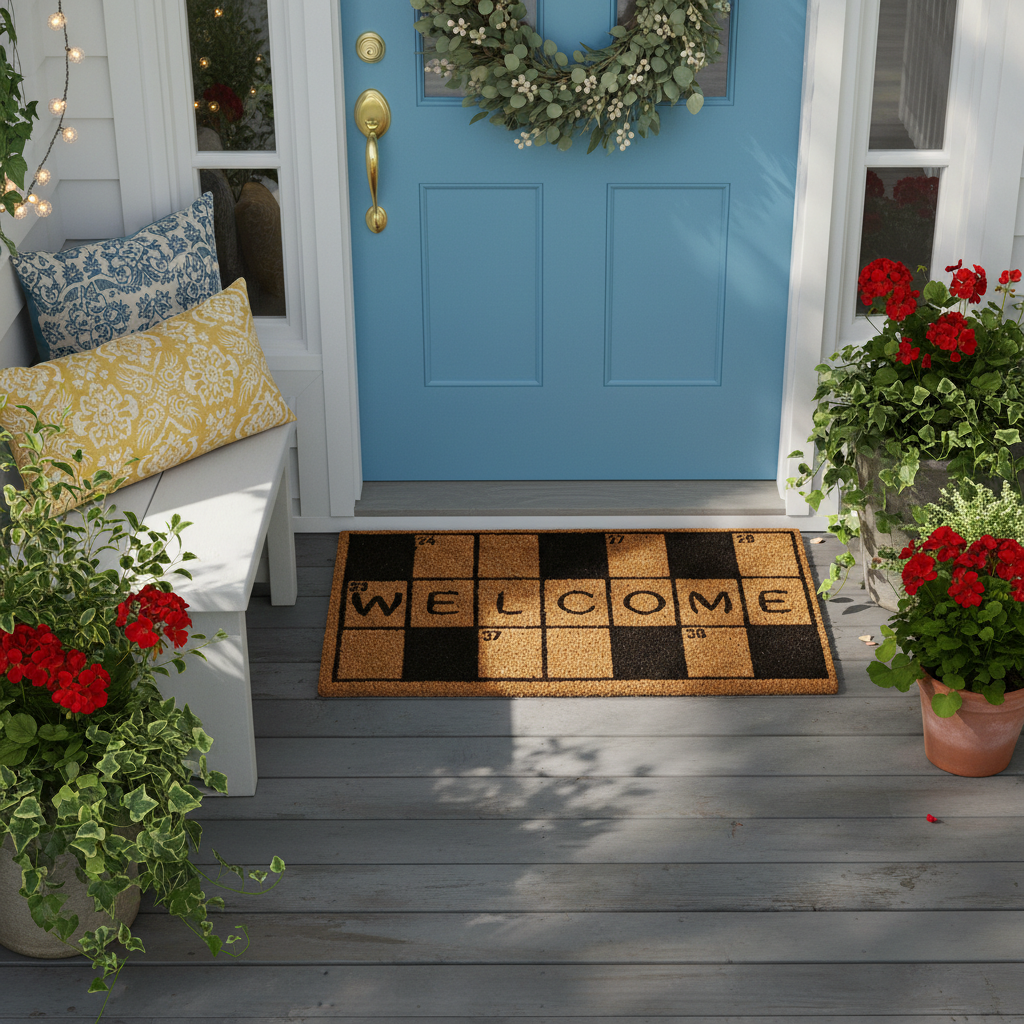 Crossword Welcome Doormat