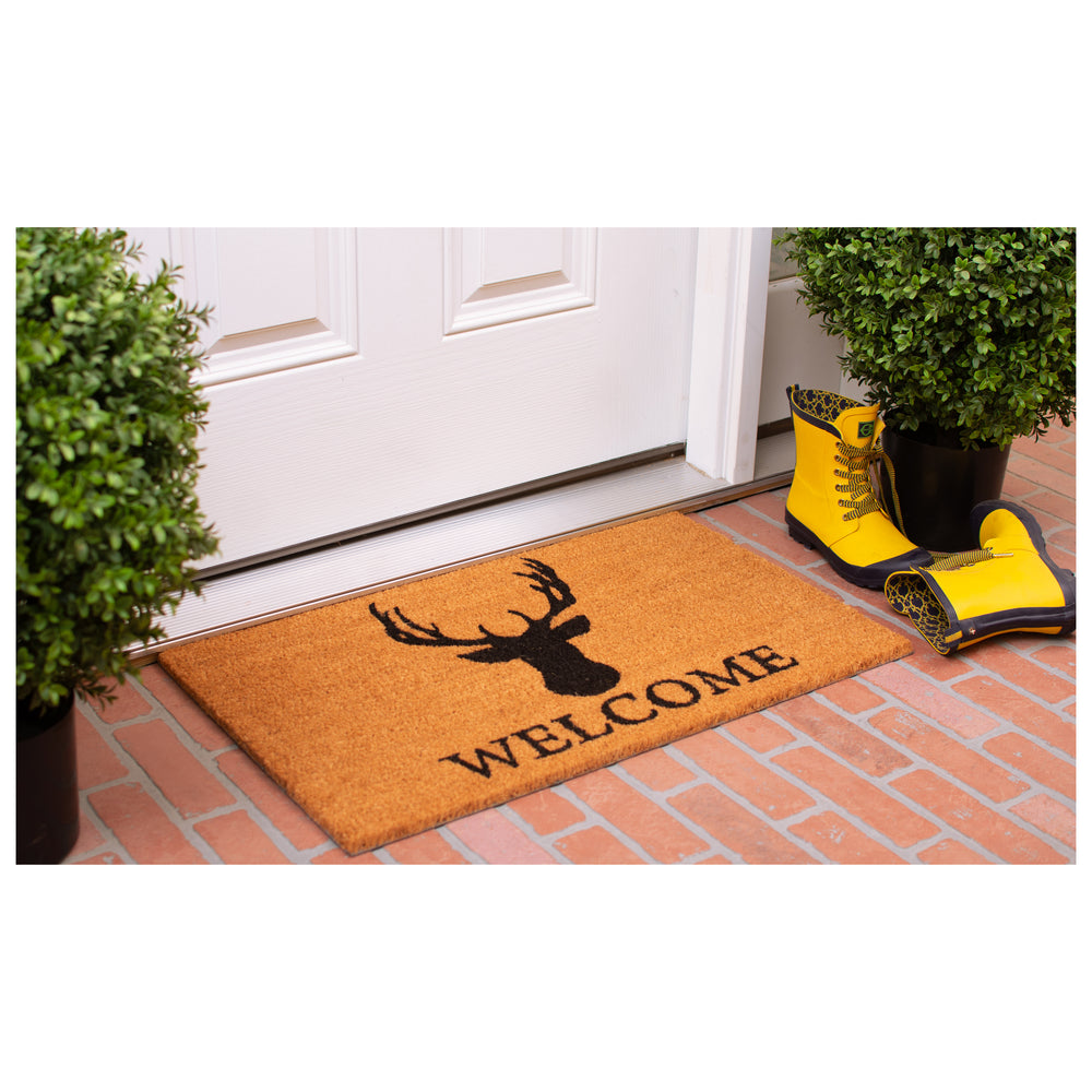 Deer Welcome Doormat 17"x29"