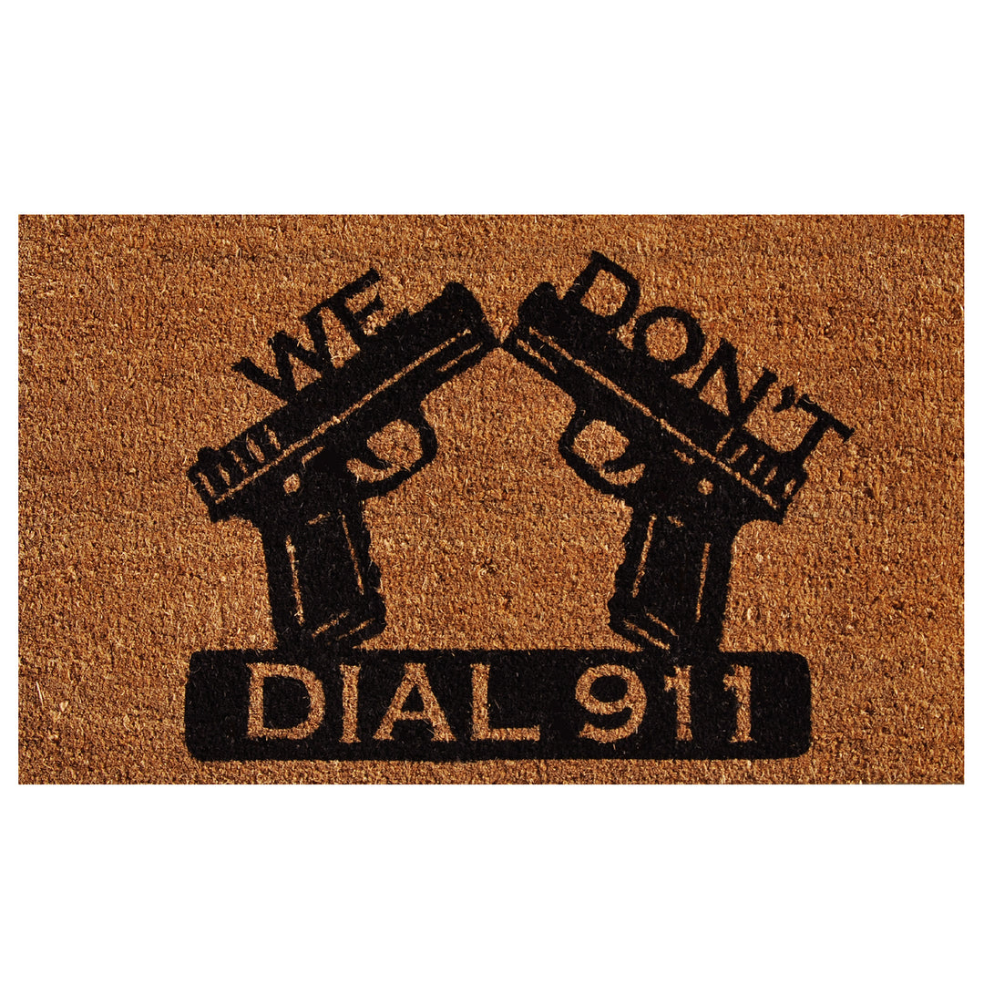 Dial 911 Doormat 17"x29"