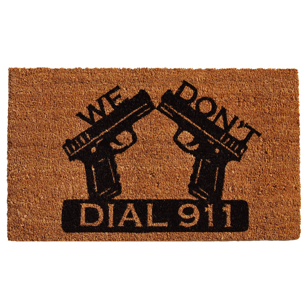 Dial 911 Doormat 17"x29"