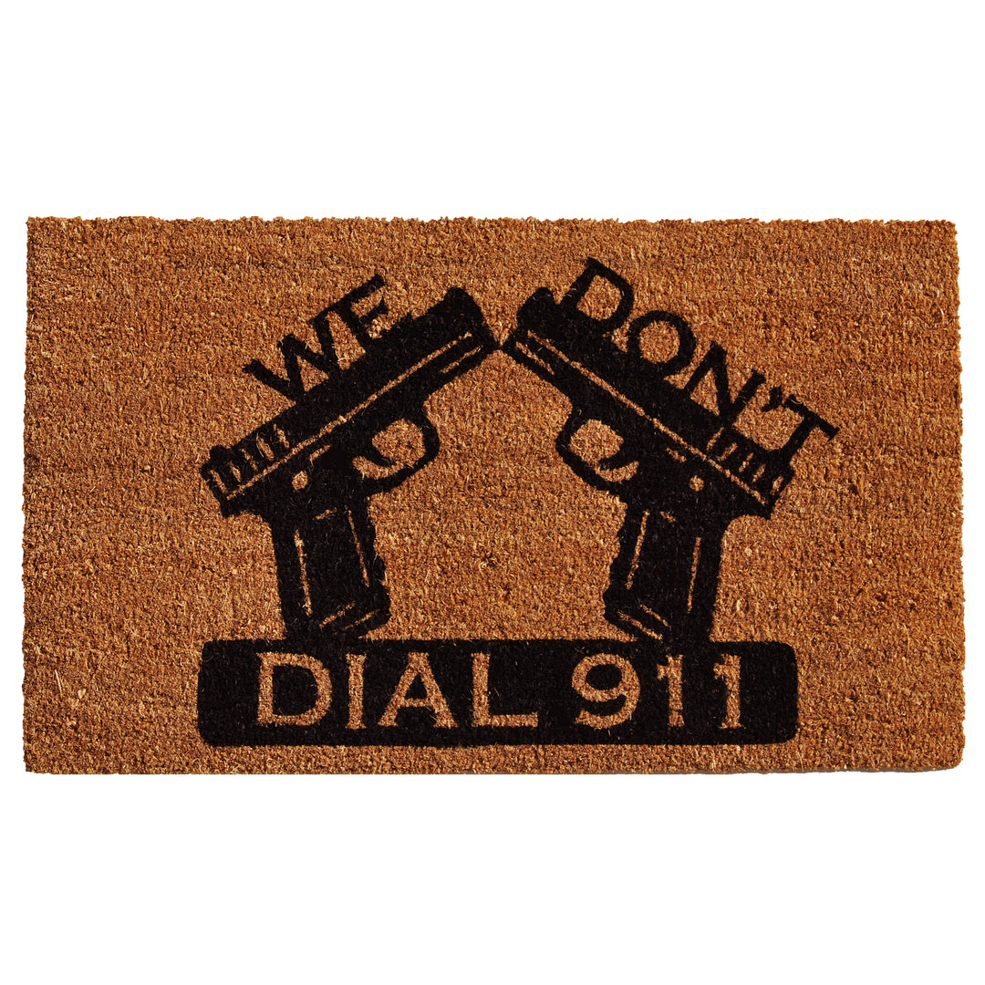Dial 911 Doormat 17"x29"