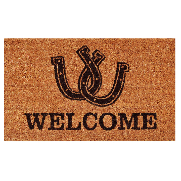 Horseshoe Welcome Doormat 17"x29"