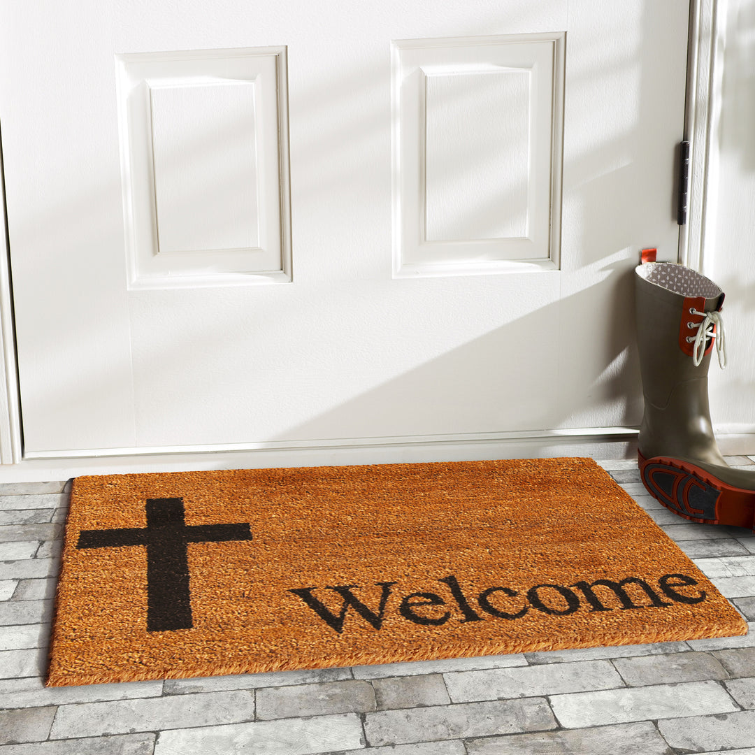 Cross Welcome Doormat