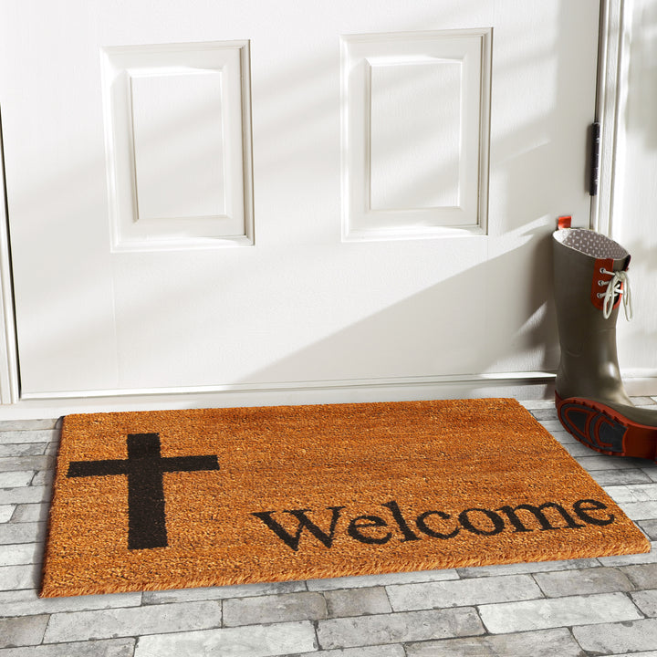 Cross Welcome Doormat