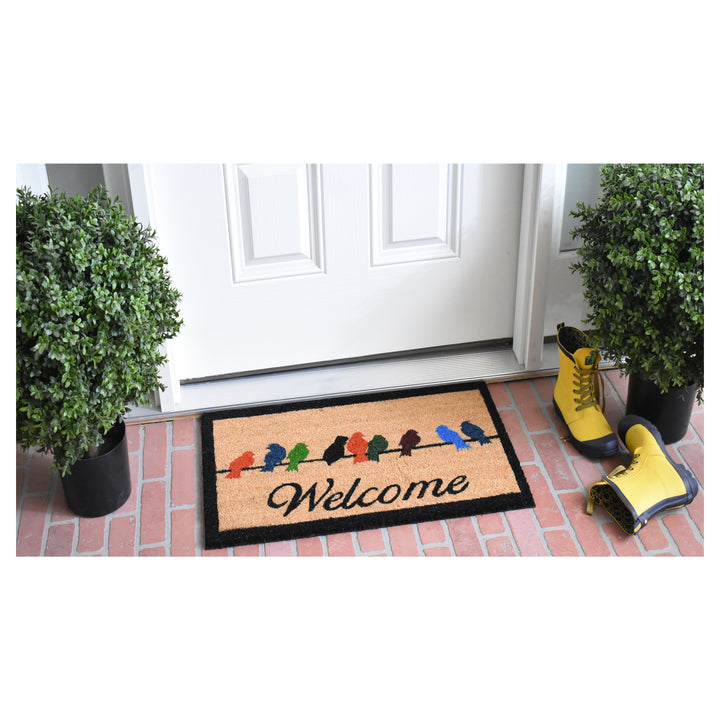 Birds on a Wire Doormat 17"x29"