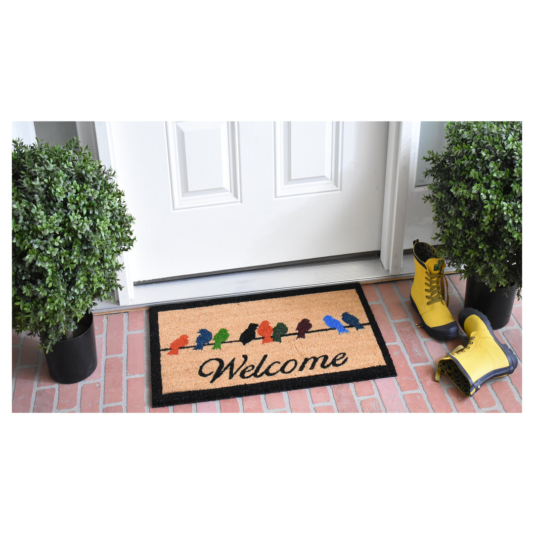 Birds on a Wire Doormat 17"x29"