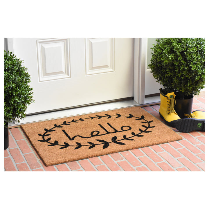Calico Hello Doormat 17"x29"