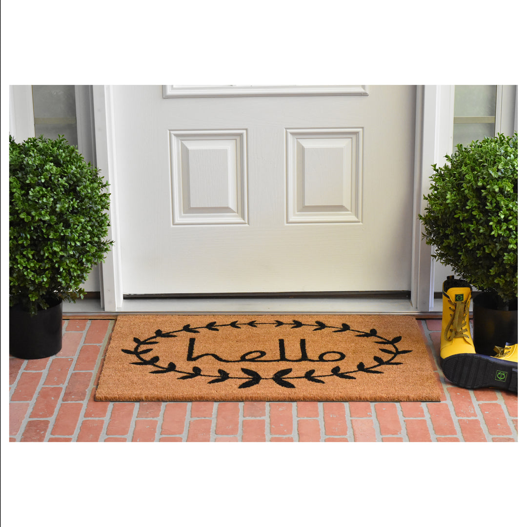 Calico Hello Doormat 24"x36"