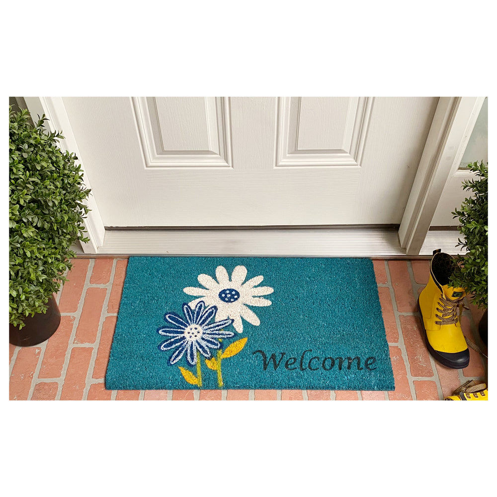 Daisy Welcome Doormat 17"x29"